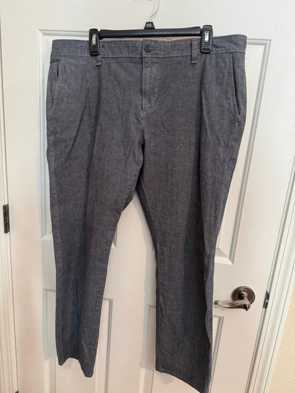 Dockers Ultimate Chinos Slim Fit Smart 360 Flex Flat Front Heathered Blue 38x30